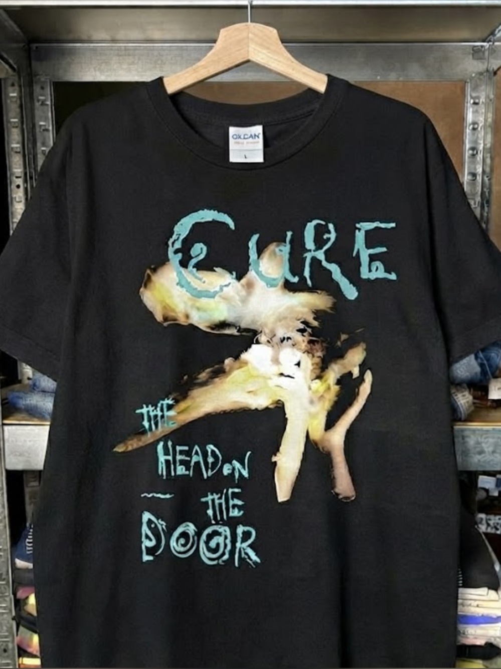 Gildan Unisex’s Black The Cure 'Head on the Door' Graphic Tee